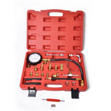 BAJUTU High Quality 0-140PSI TU-114 Fuel Injector Pressure Tester Gauge Kit Tools Petrol Engine Fuel Injection Pressure Gauge
