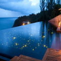 Fiber optic pool coping lighting