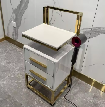 Cheap Barber Sop Furniture Stainless Steel Styling Salon Tool Beauty Hair Salon Side Trolley with wheels