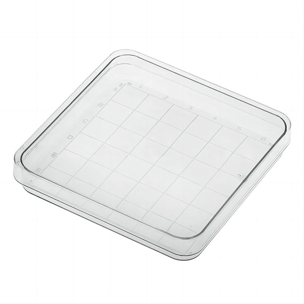 Dish Square Petri, 100 x 100mm bi grid