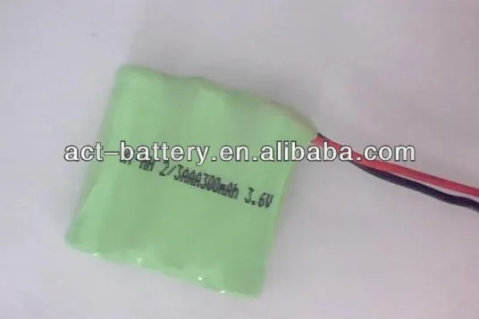hot sale nimh 2/3aaa 300mah 3.6v rechargeable nimh battery pack