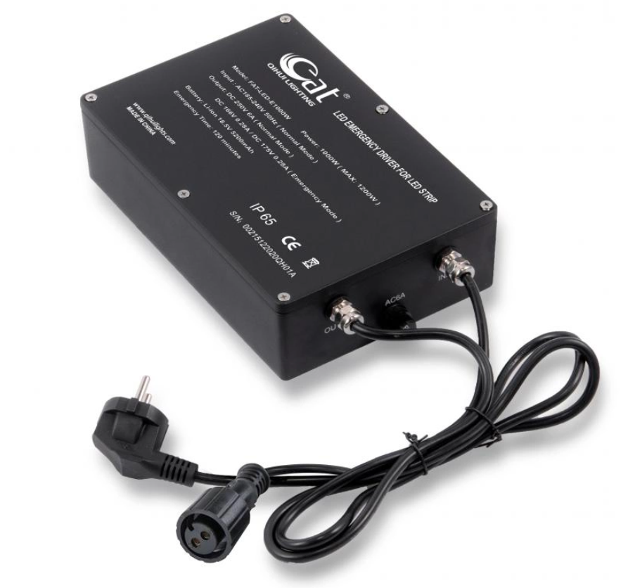 LED emergency power supply with IP65 protection