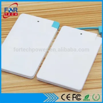 2017 Ultra slim power bank for mi 2000mah smart power bank with USB micro cable for business gift