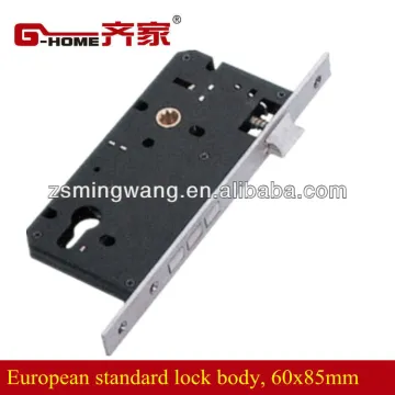 6085 euro profile lock body with brass latch & bolt