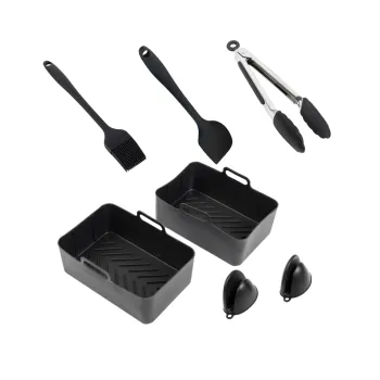 High-end Customizable Packing & Cooking Accessories: 11-Piece Reusable Silicone Liner Kit for Air Fryers