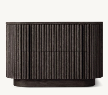 Mulholland moderne Mulholland Solid Oak 2 Ti-Tile-nightand