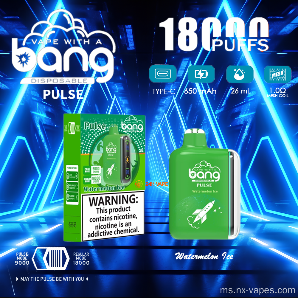 Bang Pulse 18000 Puffs Dual Mesh Vape Dipposable