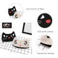 Custom cat shape cute style canvas pencil case