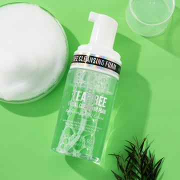 Private Label OEM ODM Face Care Refreshing and Oil Control Tea Tree Facial Cleansing Foam