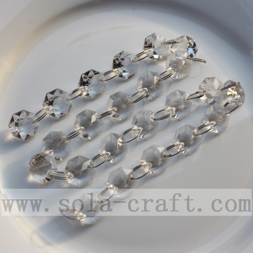 Catene di perline acriliche per decorazioni nuziali con perline ottagonali