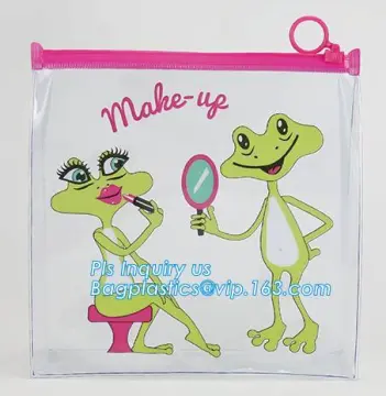 PP slider bag / PP zip seal bag, plastic with makeup packaging bag, zipper cosmetic bags