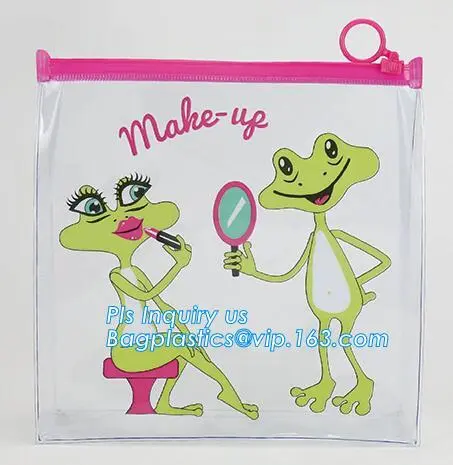 PP slider bag / PP zip seal bag, plastic with makeup packaging bag, zipper cosmetic bags