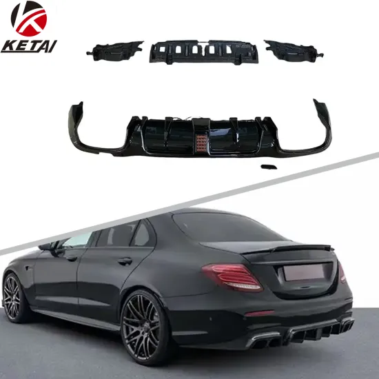 Rear Bumper BRS Style Body Parts Diffuser for BENZ W213 AMG Sedan 2017+