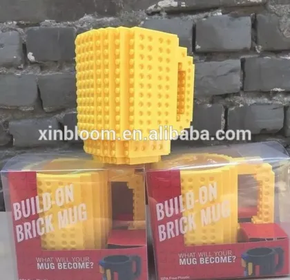 creative LEGO building block modeling DIY asembly plastic mug
