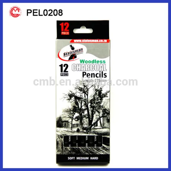 custom high quality black lead drawing chalk pencil