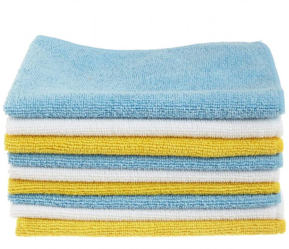 Blue White Yellow Microfiber Wipes