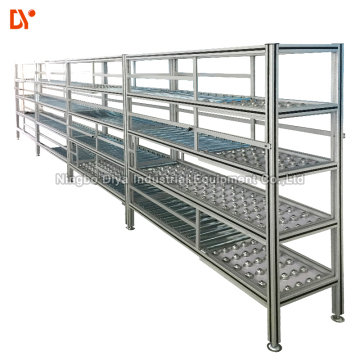 DY-Q814 Aluminium Storage Rack, Pipe Rack System & Roller Conveyor for Workshop or Logistics