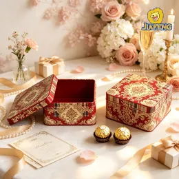 Square Printed Candy Cookie Tin