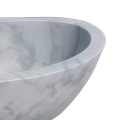 Luxury Grey-Veined Marble Bathtub