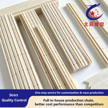 Custom Machined Nylon Guide Rails for Automation