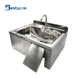 Hands Free Knee Operated Stainless Steel Basin