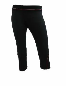 Women\'s fitness capri with reflective tape and zip pocket