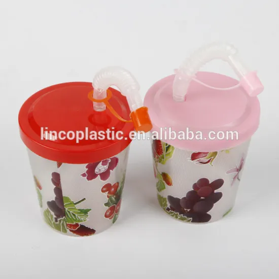 plastic cup 3d model with straw cup