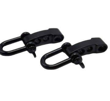 Black U Anchor Shackle Screw Pin Paracord Bracelet Buckle - Outdoor Survival Rope Accessory