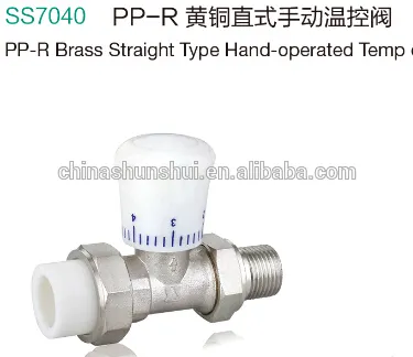 SS7040 PPR straight type Brass thermostatic valve