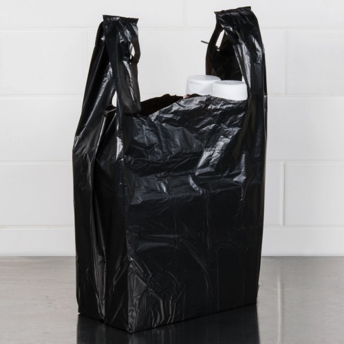 High Density Black Grocery Shopping Bags