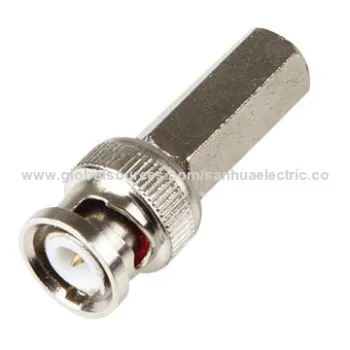 BNC male twist on connector, RoHS Directive-compliant