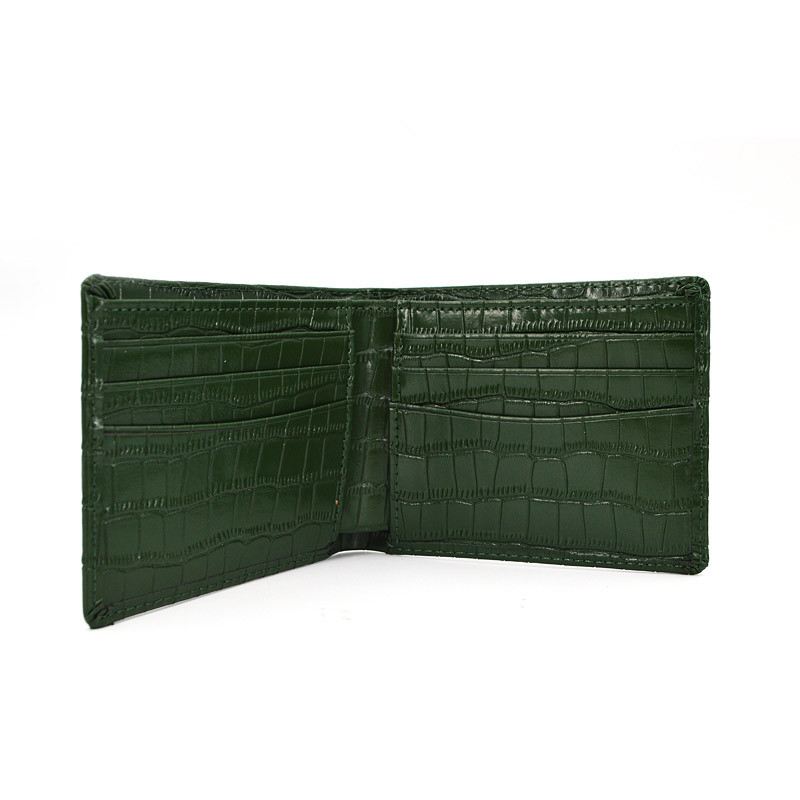 Nouveau portefeuille de bifold pour hommes en cuir de crocodile durable