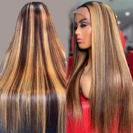 Affordable HD Full Lace Wig with Highlight Colored Lace Front - Raw Brazilian 100% Virgin Human Hair for Black Women