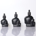 Beard Oil Black Clear Skull Glass Dropper Bottle