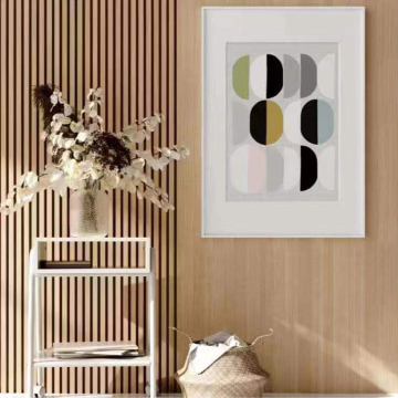 Akupanel personalizado 240x60 Smoky Oak Wooden Nuez Nuez Slat Panel de pared acústica insonorizado