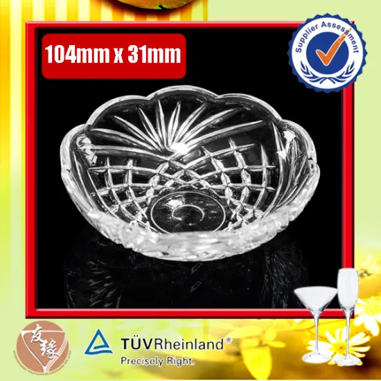 wholesale clear beaded charger plates in glass small size