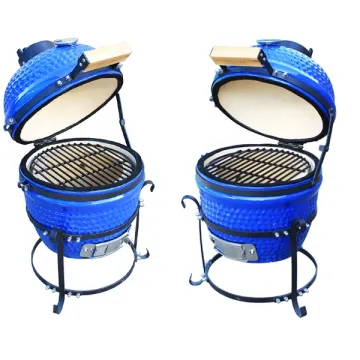 SEB KAMADO Blue13 Inch Asado Grill Braai Stand Grill Barbecue Charcoal Grill Barbecue Smoker Bbq