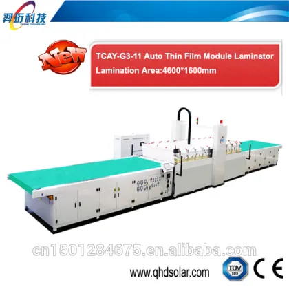 Automatic thinfilm solar laminator