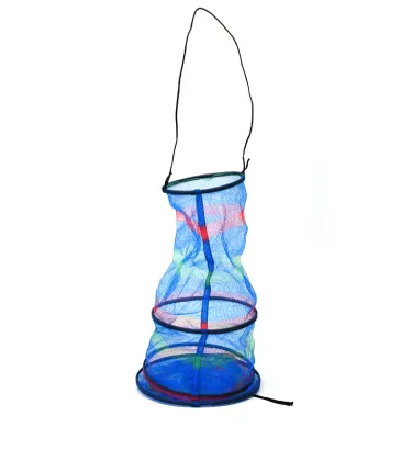 Colorful Collapsible Nylon Fish Guard Fishing Basket Net 65*25cm