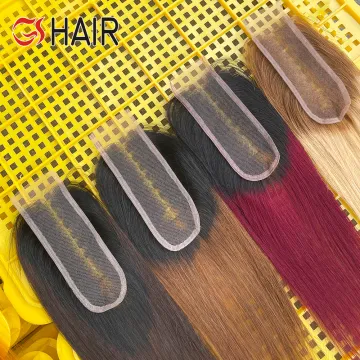 GS Wholesale: Affordable Colored 2x6 Lace Closure & Brazilian Human Hair Straight 2x6 Lace Closure