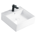 Oben Counter Quadrat Ceramic Art Basin