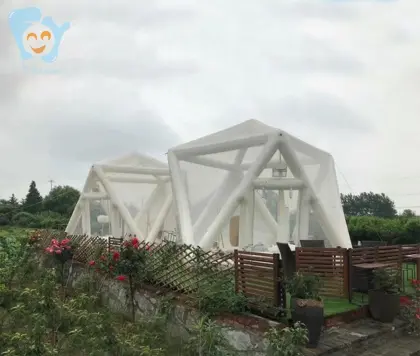 3m x 3m x 3m Outdoor Camping Inflatable Clear Pyramid Bubble Tent