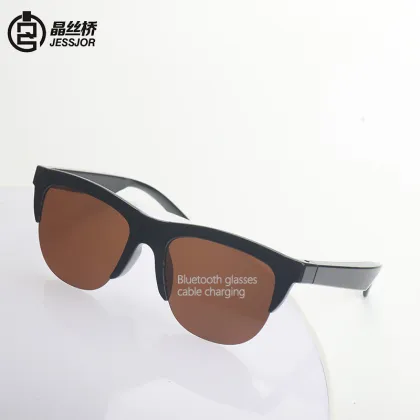 Unisex Wireless Bluetooth Cycling Glasses with Blue Lenses