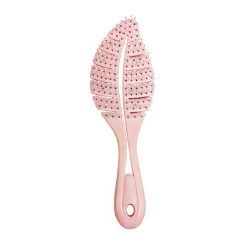 Anti-Slip Leaf-Shaped Paddle Brush: Wet Detangling Hair Comb for Easy Cleaning and Efficient Use on Curly, Wet, and Dry Hair