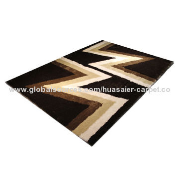 Carpet rug, polyester shaggy style for room decoration