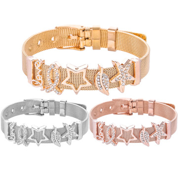 DIY 10 mm bling zirkoon roestvrijstalen charmes voor armbanden en armbanden