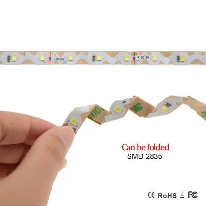 Foxanon Advertising lighting SMD 5050 2835 Folding Light Strip DC12V 60LEDs/m 5M 300leds White Lights DIY Billboard