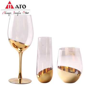 Ato Red Wine Glass με χρυσό γυαλί