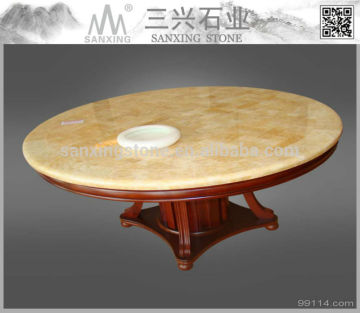 polished yellow honey onyx table top