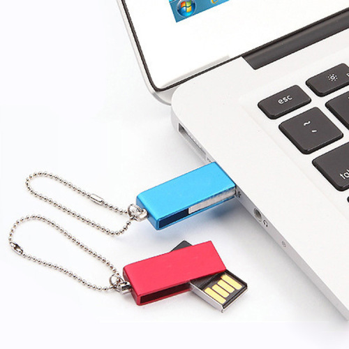Mini clé USB rotative en métal